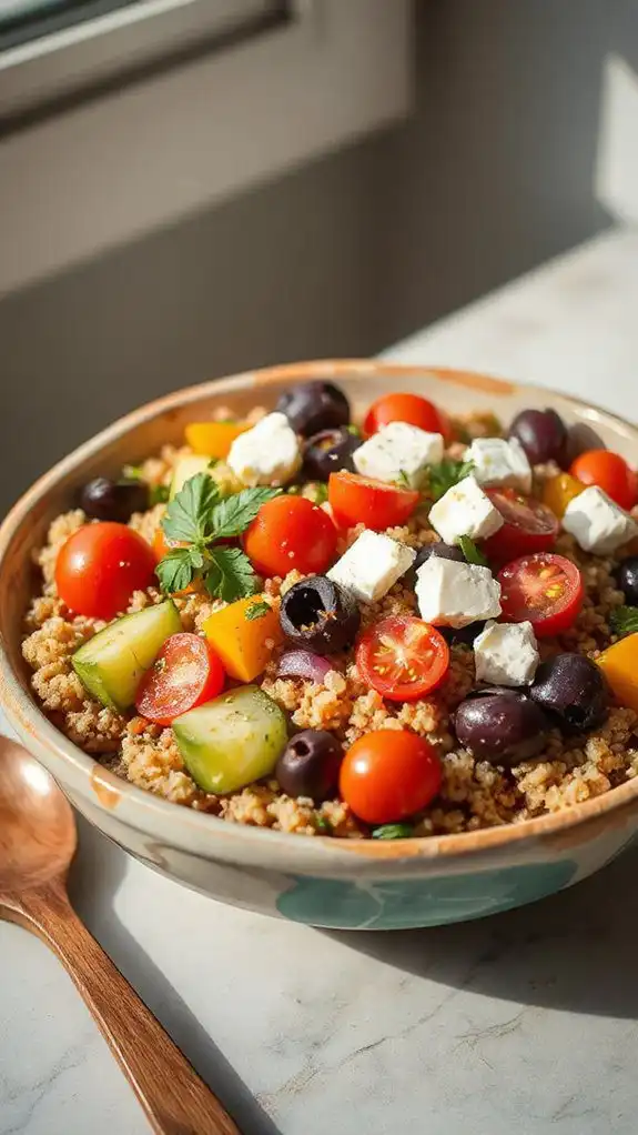 healthy mediterranean quinoa salad
