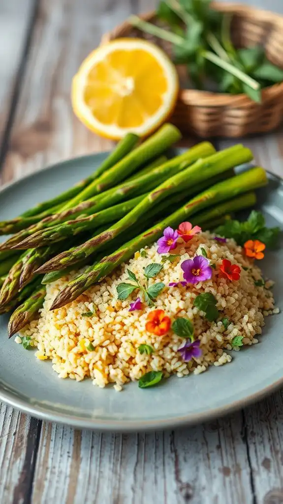 healthy quinoa asparagus salad