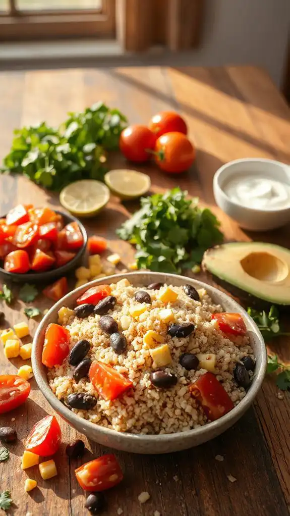 healthy quinoa black bean bowls