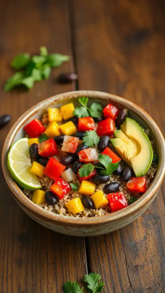 healthy quinoa black bean bowls