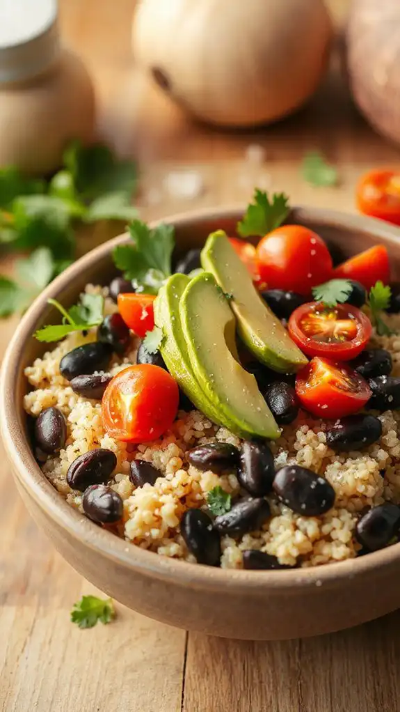 healthy quinoa black bean dish