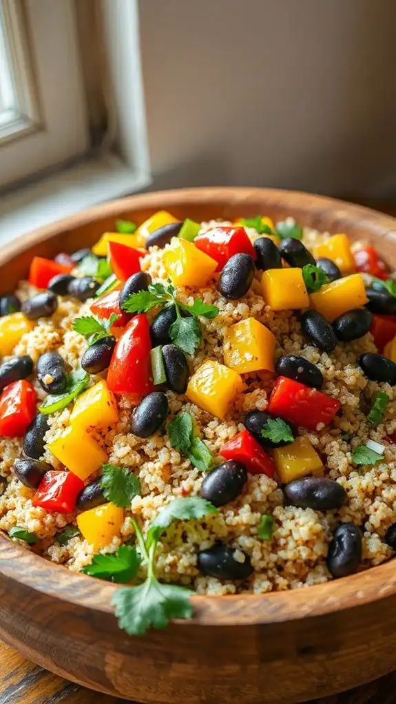 healthy quinoa black bean salad