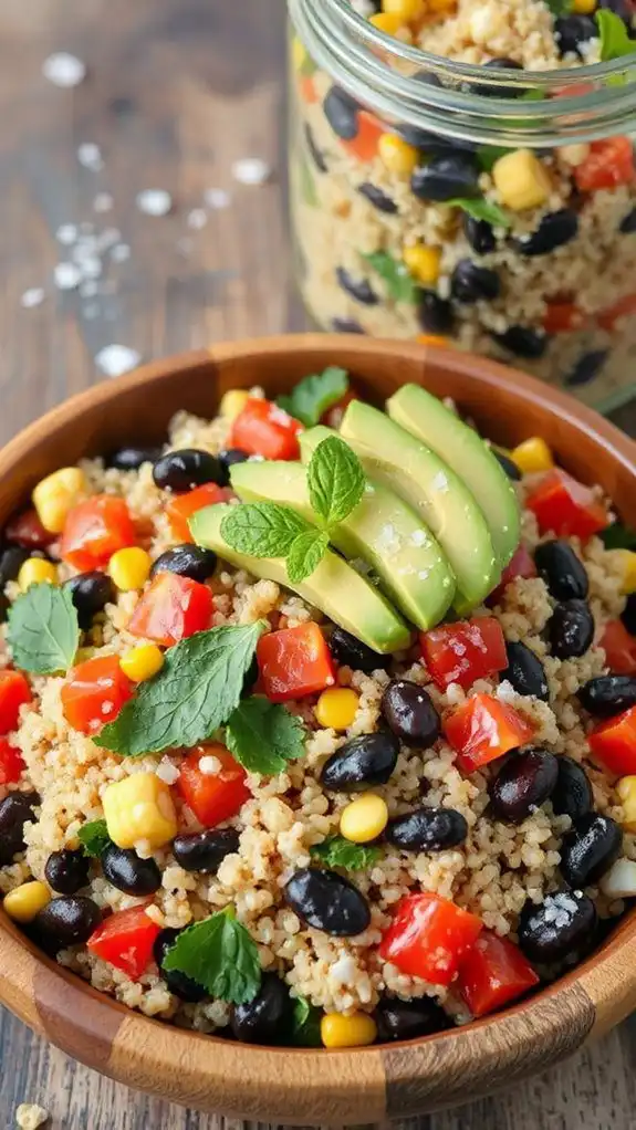 healthy quinoa black bean salad