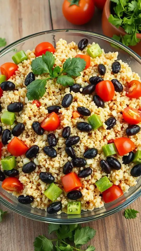 healthy quinoa black bean salad