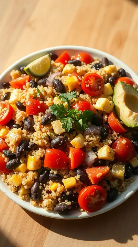 healthy quinoa black bean salad