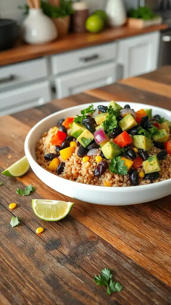 healthy quinoa black bean salad