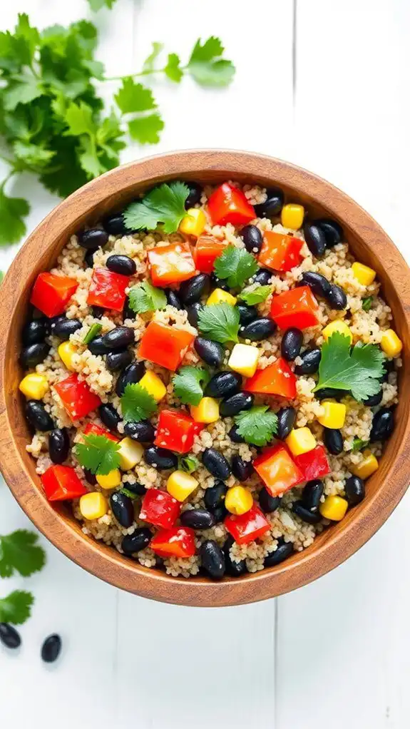 healthy quinoa black bean salad
