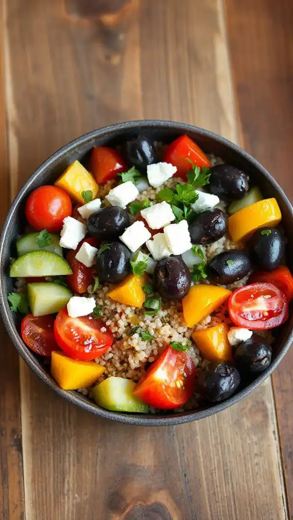 healthy quinoa mediterranean dish