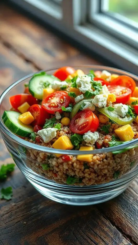 healthy quinoa microwave salad