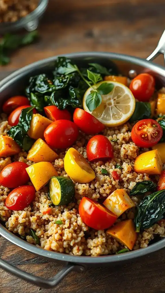 healthy quinoa vegetable dish