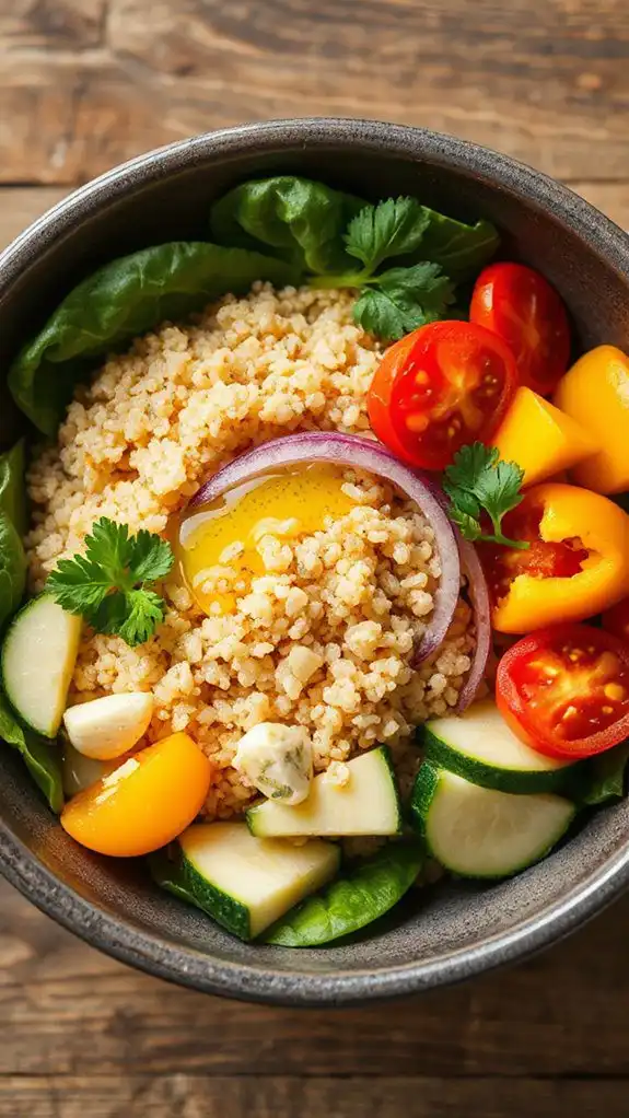 healthy quinoa vegetable dish