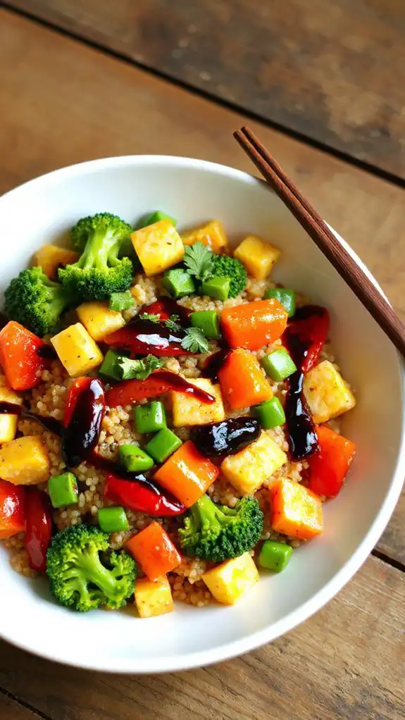 healthy quinoa vegetable mix