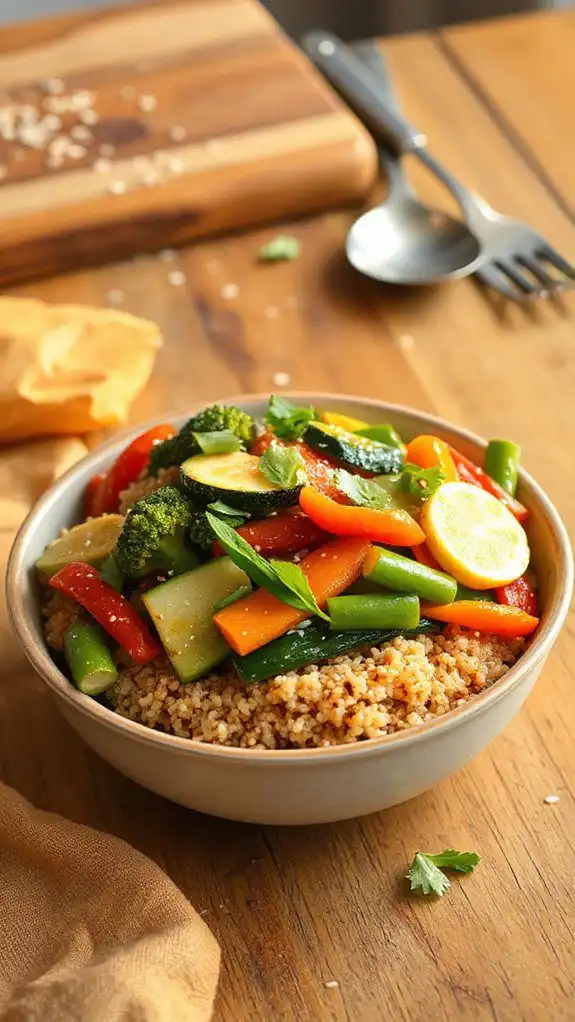 healthy quinoa veggie dish