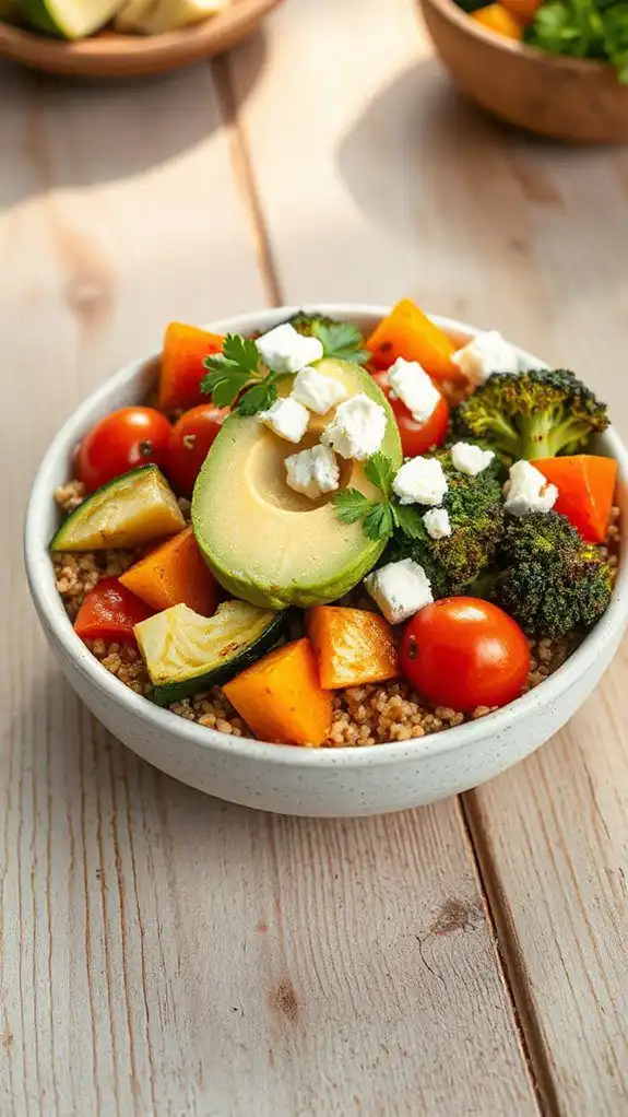 healthy roasted veggie bowl