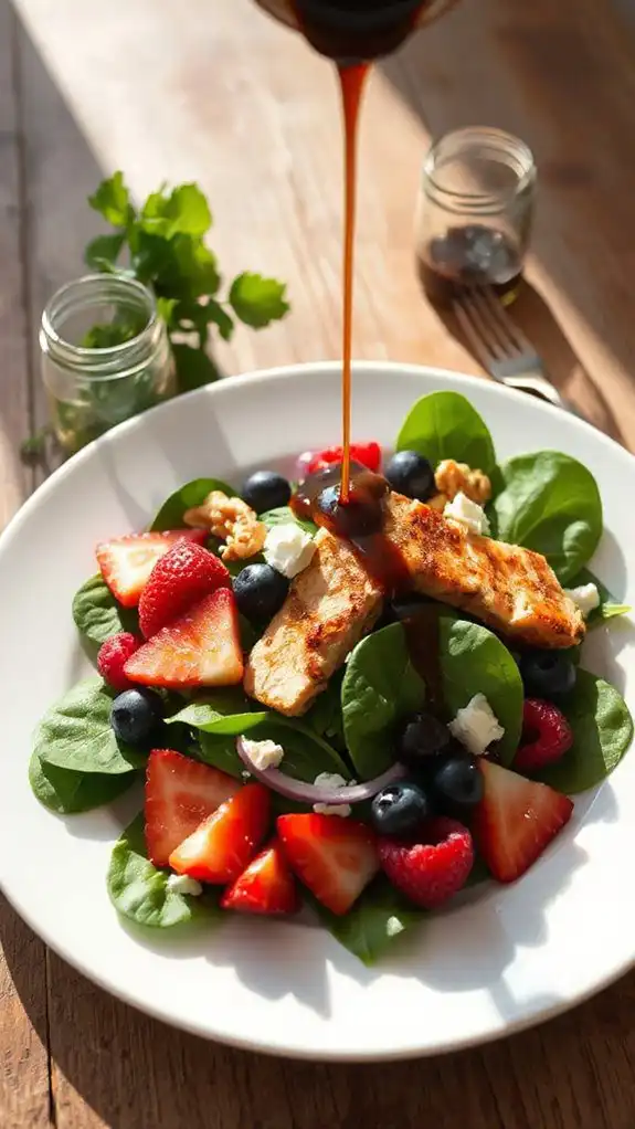 healthy salad with chicken