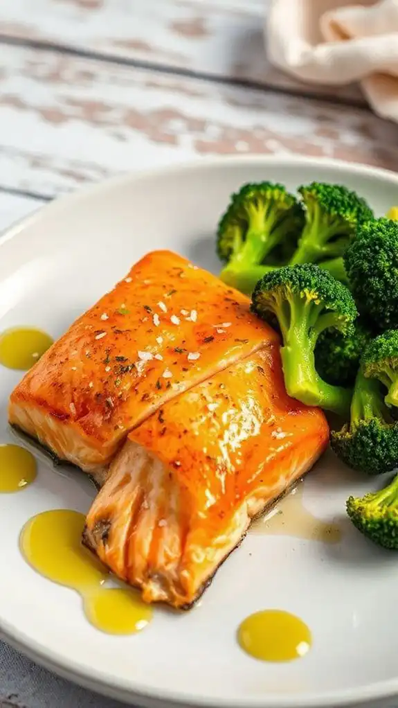 healthy salmon broccoli dish healthy salmon broccoli dish