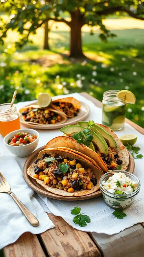 healthy smoky black bean tacos