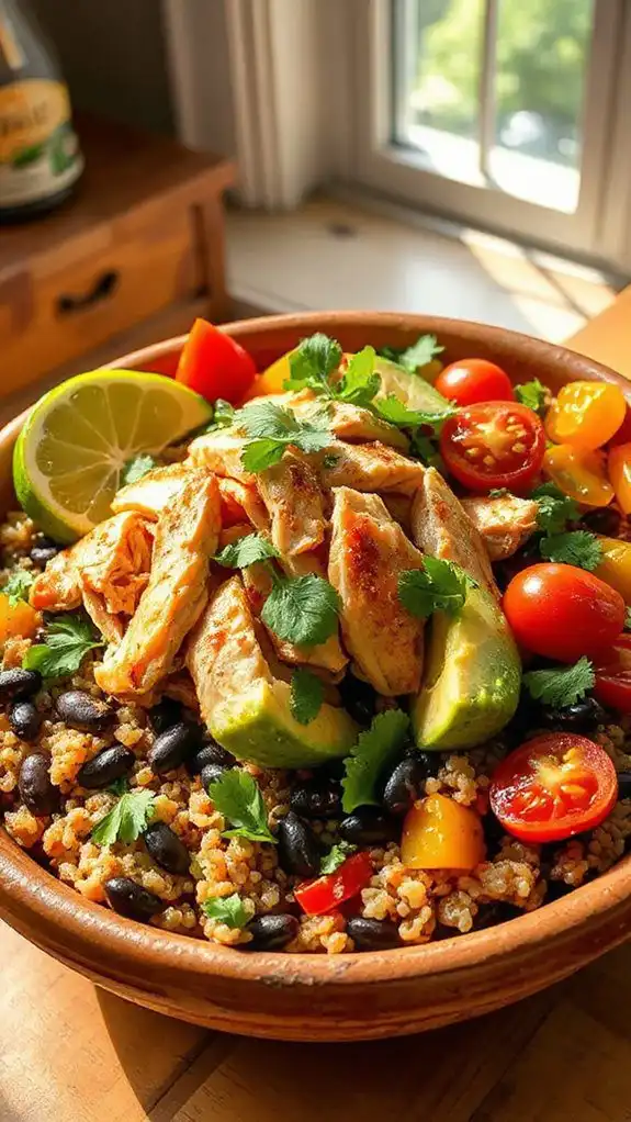healthy southwest chicken bowl