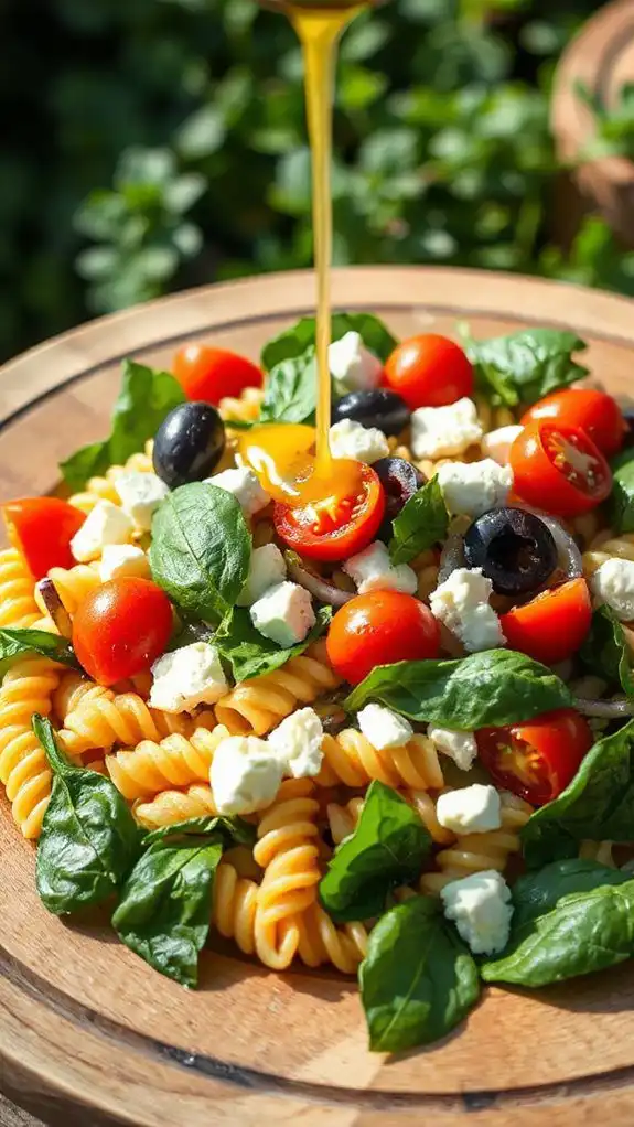 healthy spinach feta pasta healthy spinach feta pasta