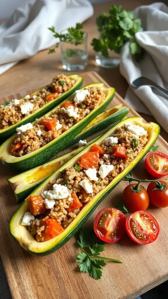healthy stuffed zucchini boats