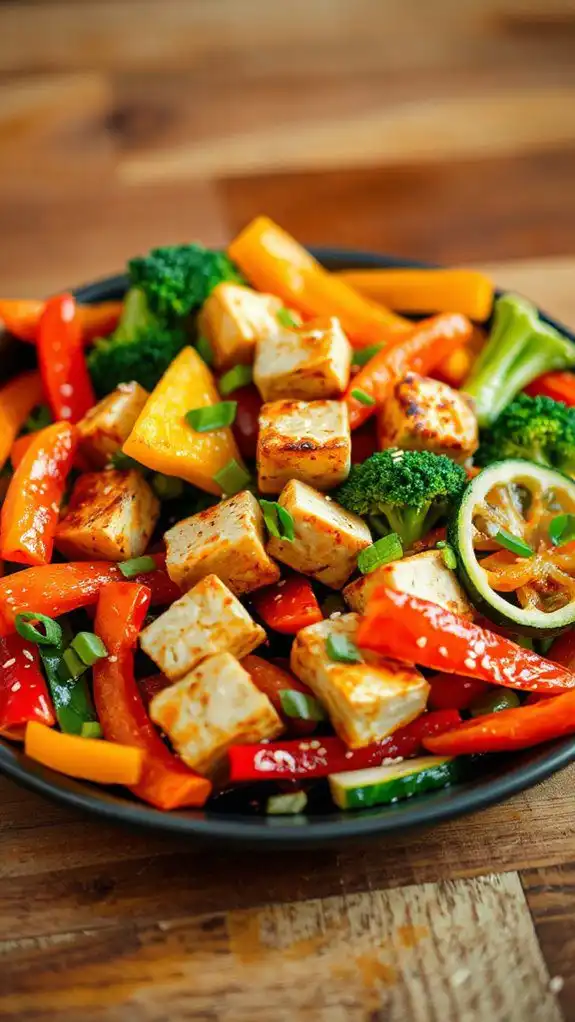 healthy tofu vegetable dish