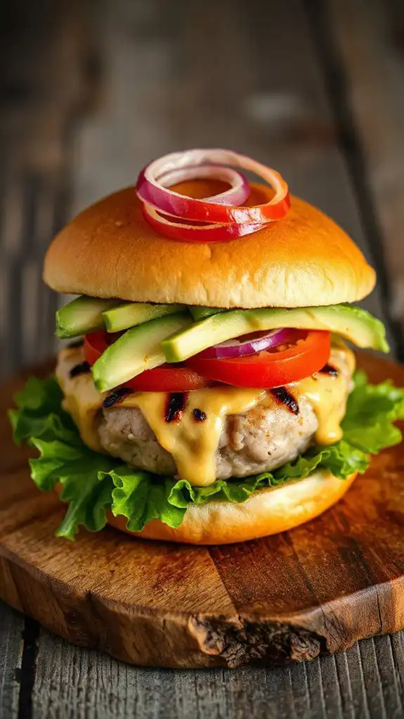 healthy turkey avocado burger