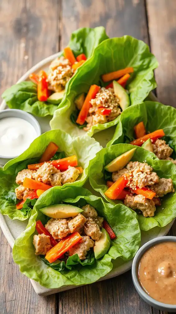 healthy turkey spinach wraps