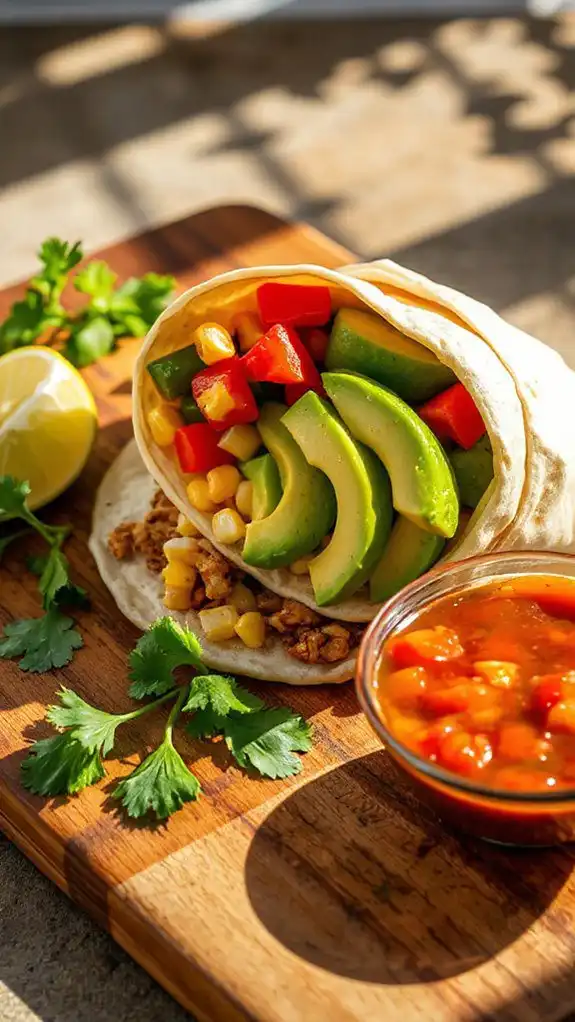 healthy vegetable filled burrito healthy vegetable filled burrito