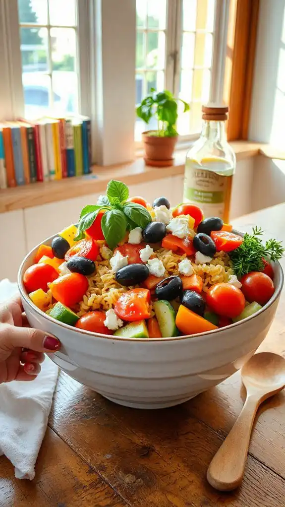 healthy vegetable filled pasta