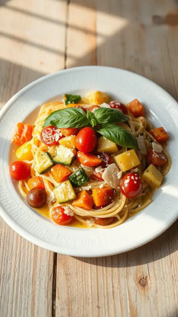 healthy vegetable pasta dish