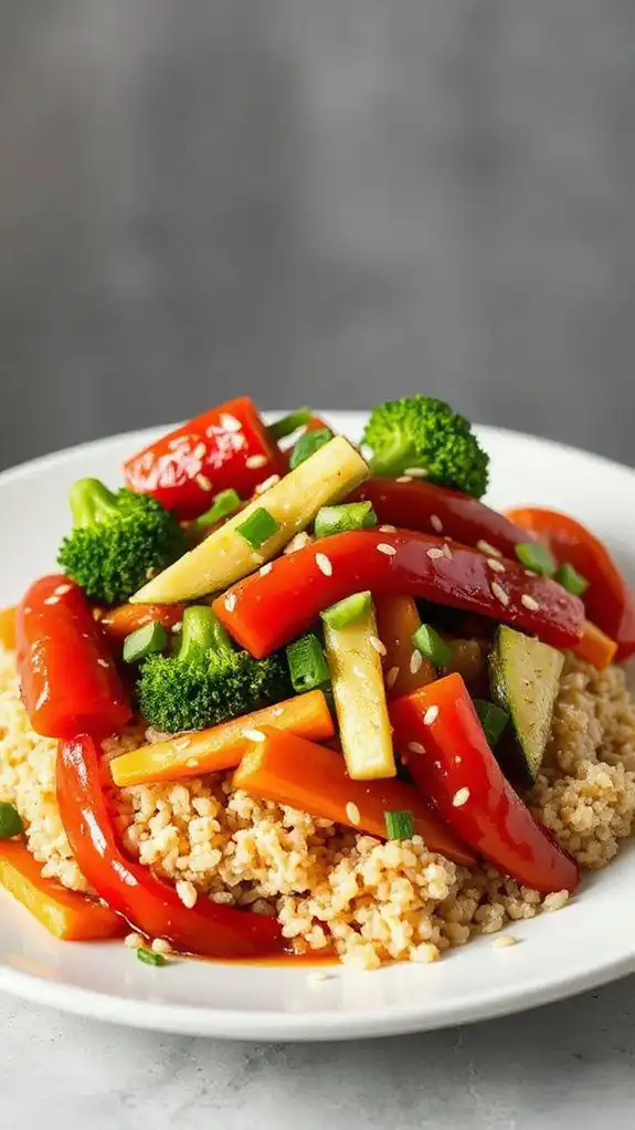 healthy vegetable quinoa dish