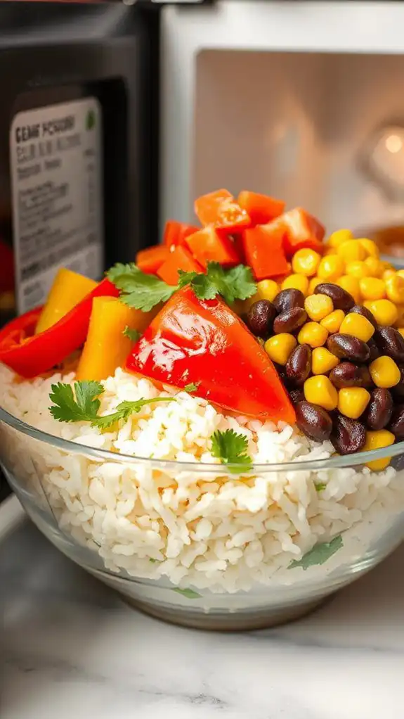 healthy vegetable rice bowl