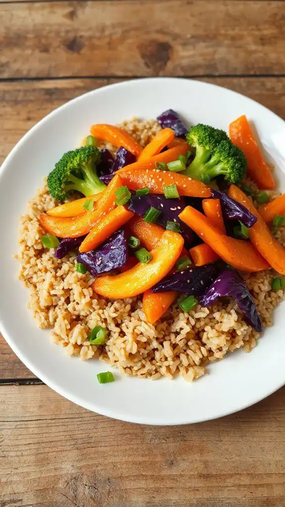 healthy vegetable stir fry meal