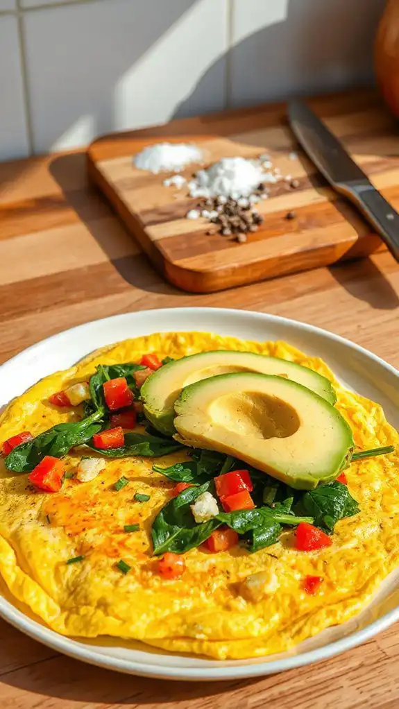 healthy veggie filled breakfast