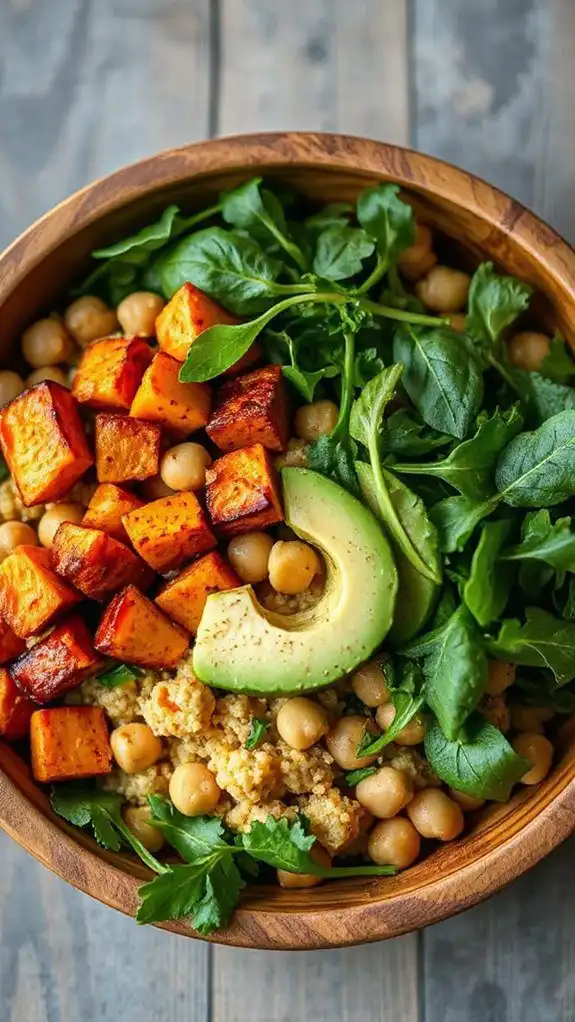 healthy veggie grain bowl