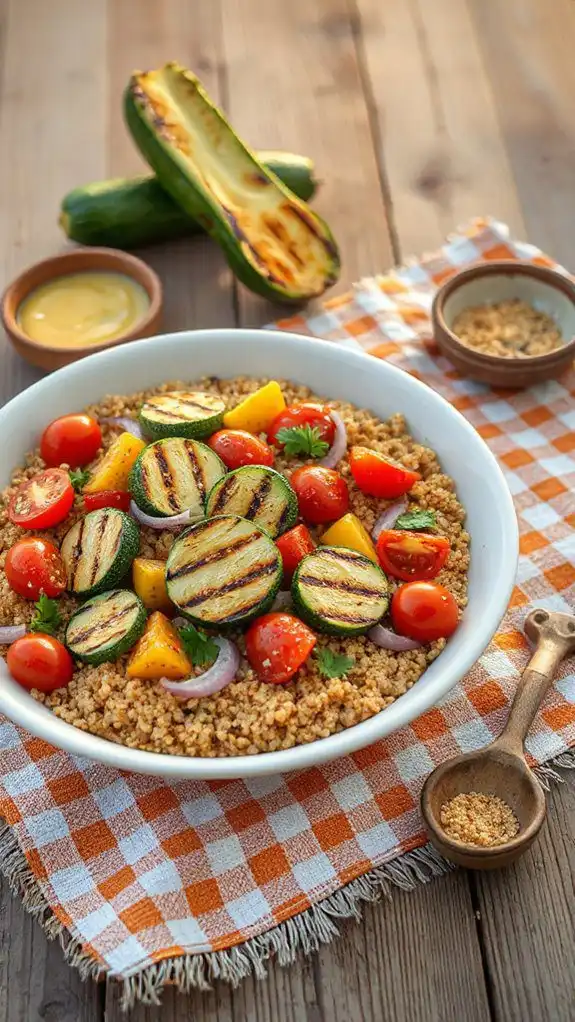 healthy veggie quinoa dish