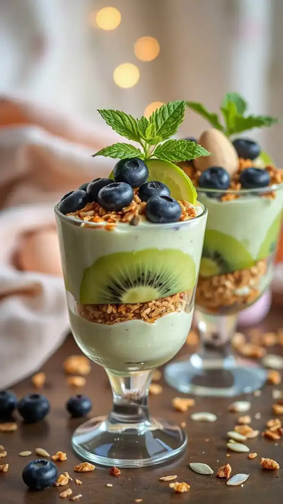 healthy vibrant layered dessert