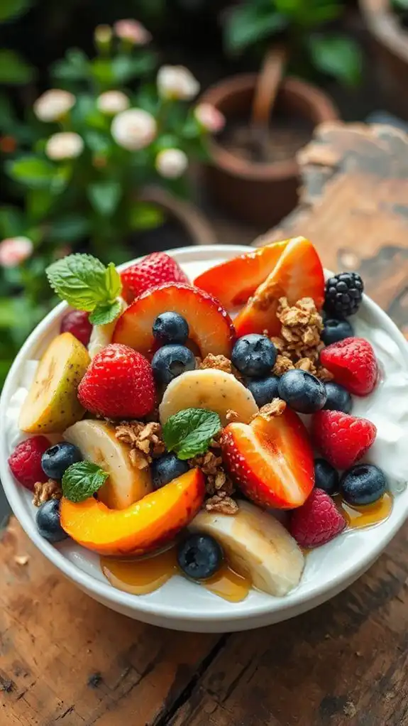 healthy yogurt fruit mix