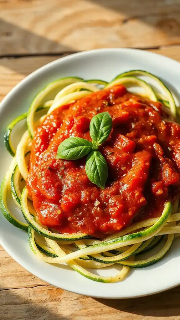 healthy zucchini noodle dish