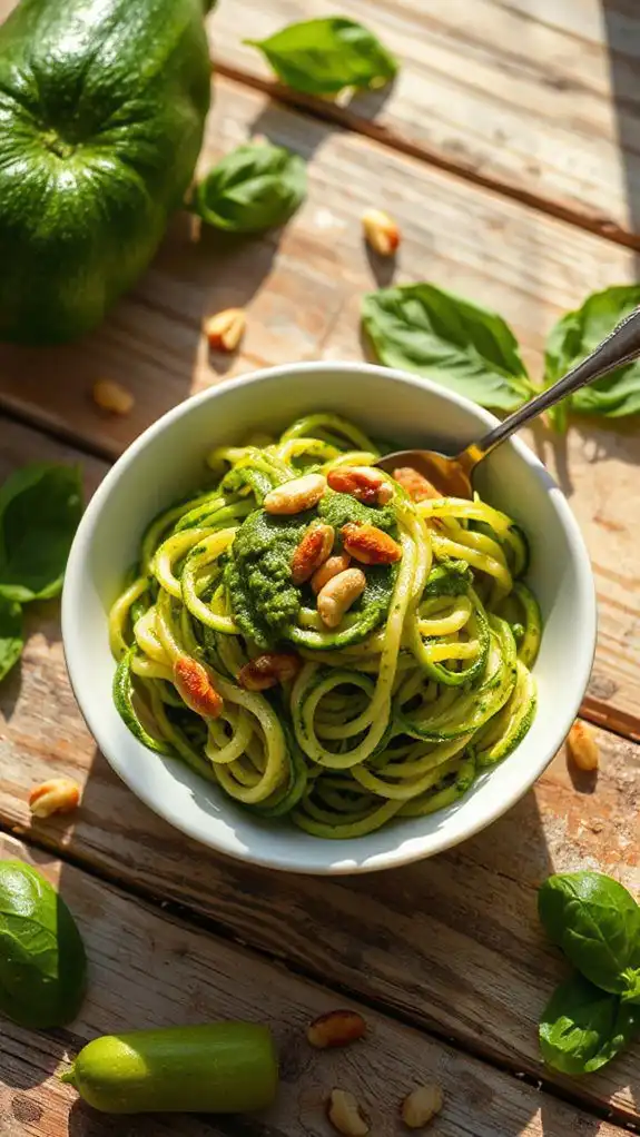 healthy zucchini noodle dish healthy zucchini noodle dish