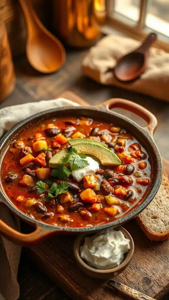 hearty bean based chili