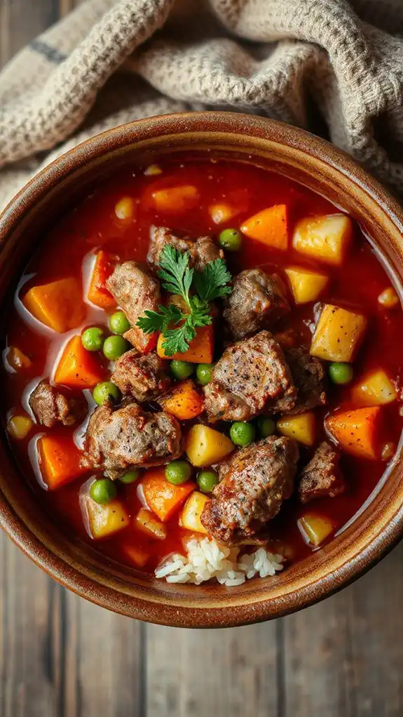 hearty beef and rice