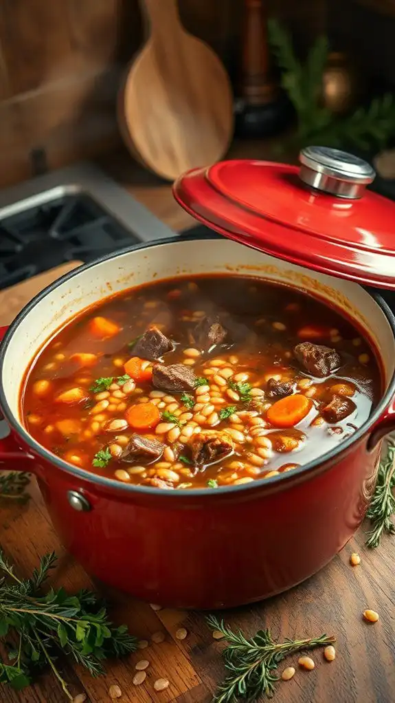 hearty beef barley soup