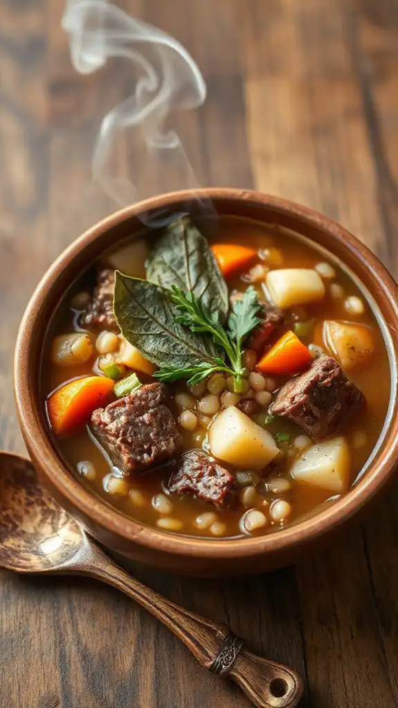 hearty beef barley soup