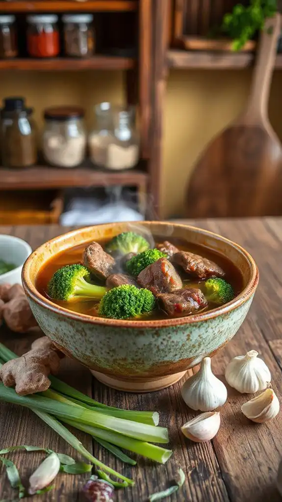 hearty beef broccoli soup