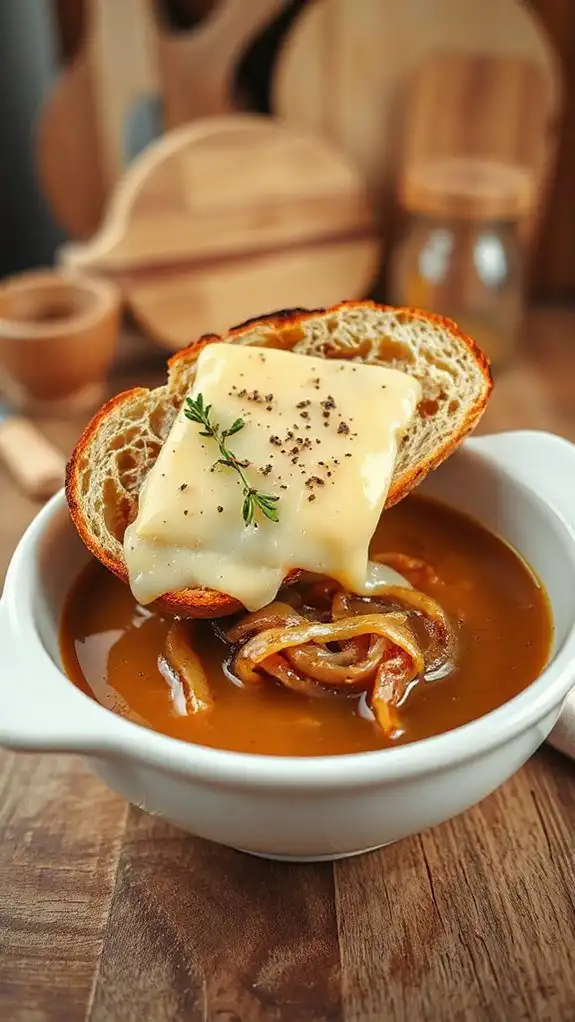 hearty caramelized onion broth