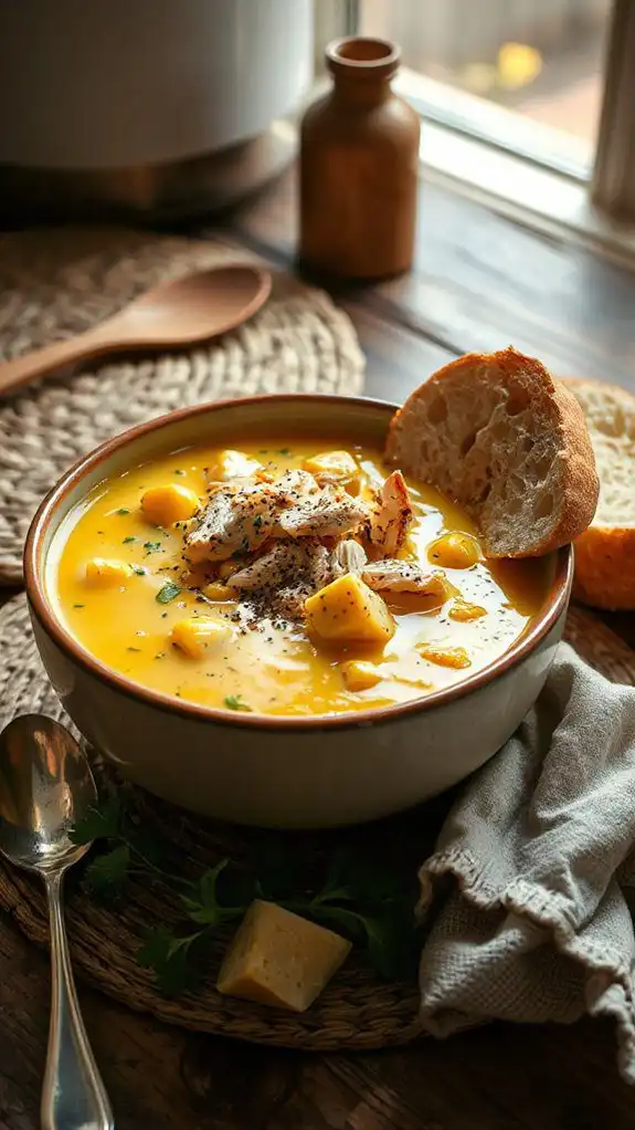 hearty chicken corn soup