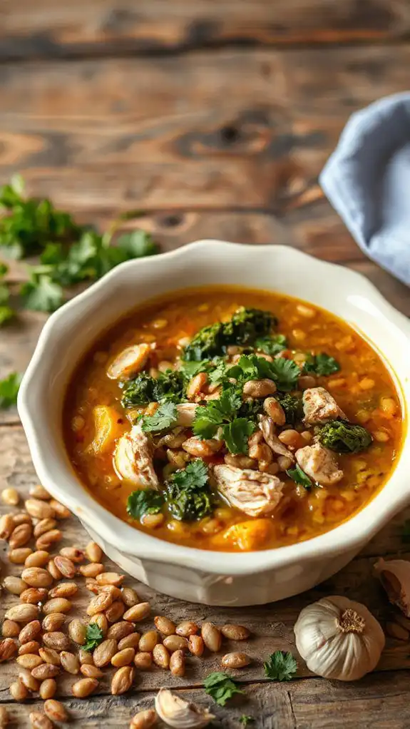 hearty chicken lentil soup