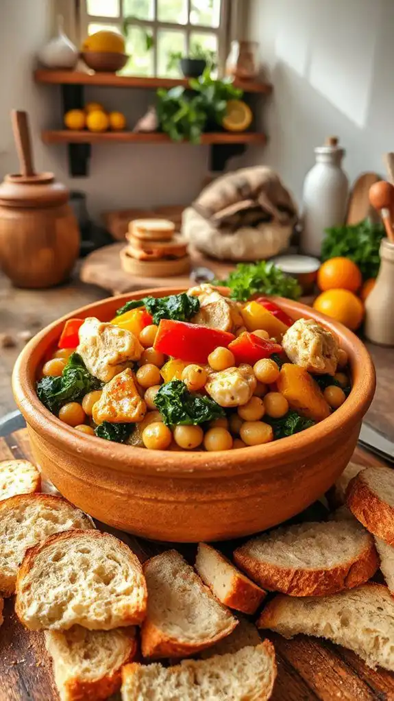 hearty chickpea chicken stew