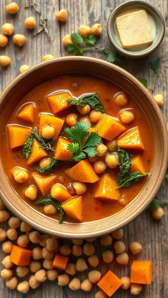 hearty chickpea sweet potato stew